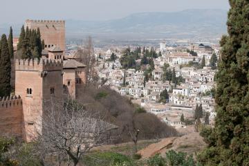 vistas del Barrio de Albaicín desde la Alhambra